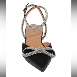 Elegant Black Flats with Silver Detailing